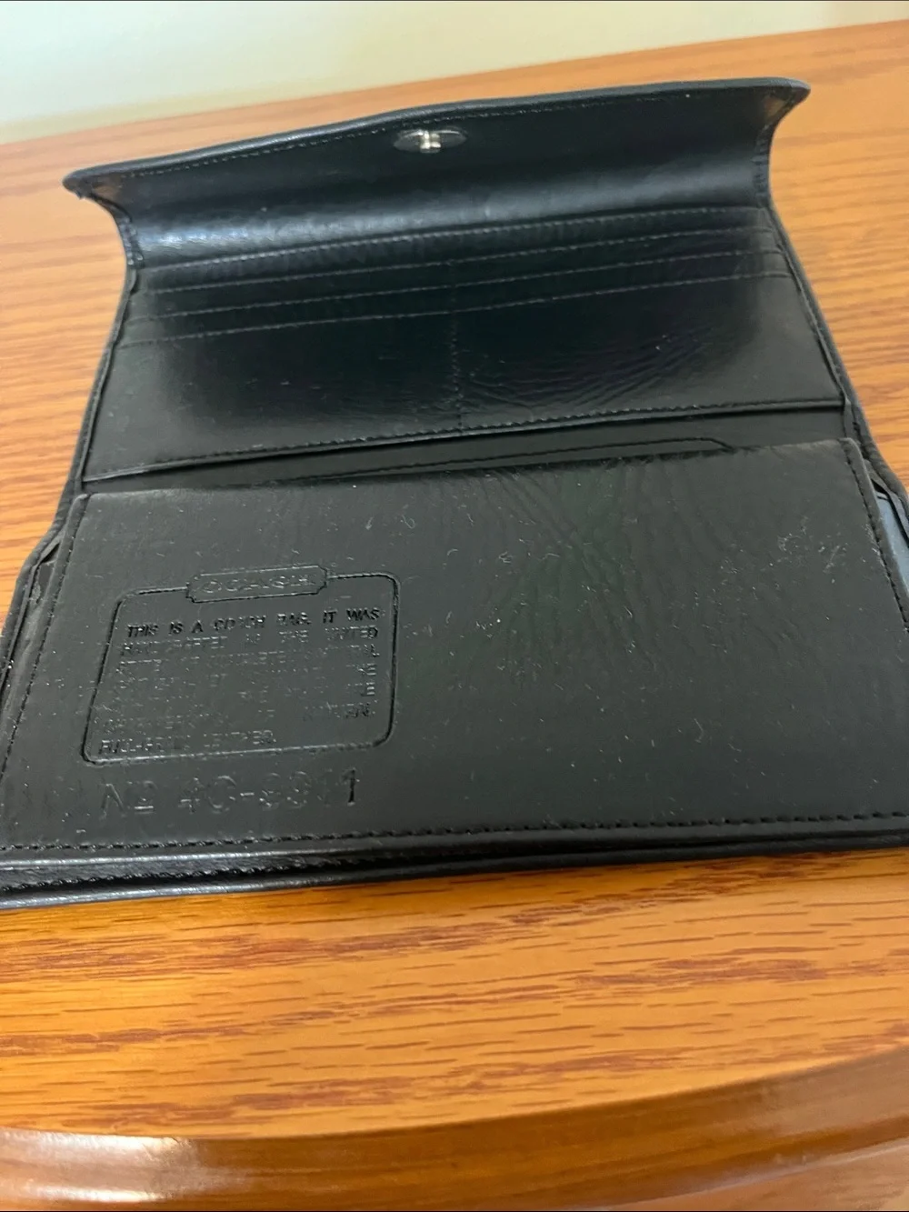 Coach Black Leather Men's Clutch Wallet
